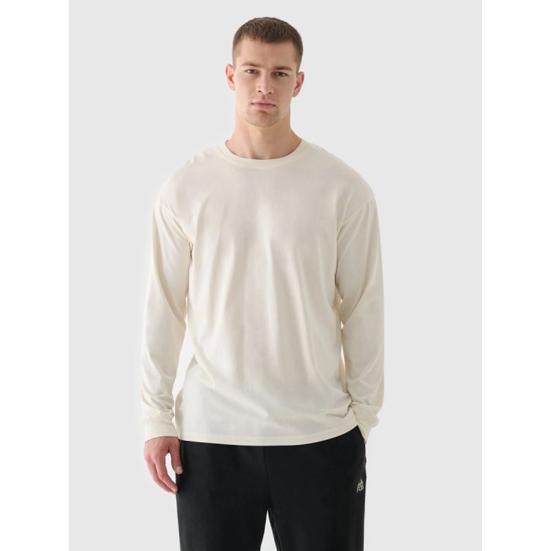 Men's oversize longsleeve with print 4F 4FRAW24TLONM507-83S hosszú ujjú póló