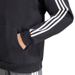 Adidas Men's Essentials 3-Stripes French Terry Hoodie Black fekete kapucnis pulóver KY6605
