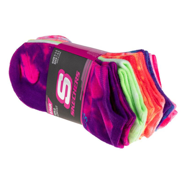 Skechers 6pk Girls Non Terry Tie Dye S107679-MULT multicolor 31-34 Egyéb