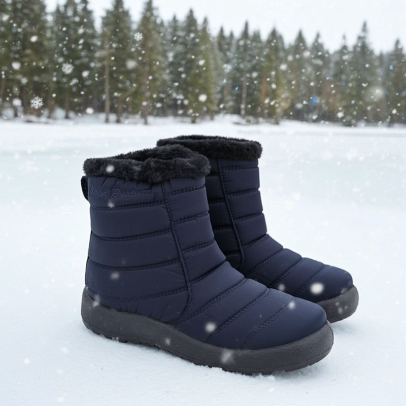 Inny NEWS W EVE181A waterproof zipper snow boots black Túracipő