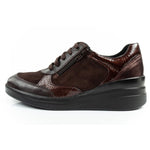 Scholl Emma Laces Women's Sports Leather Brown Platform barna shoes