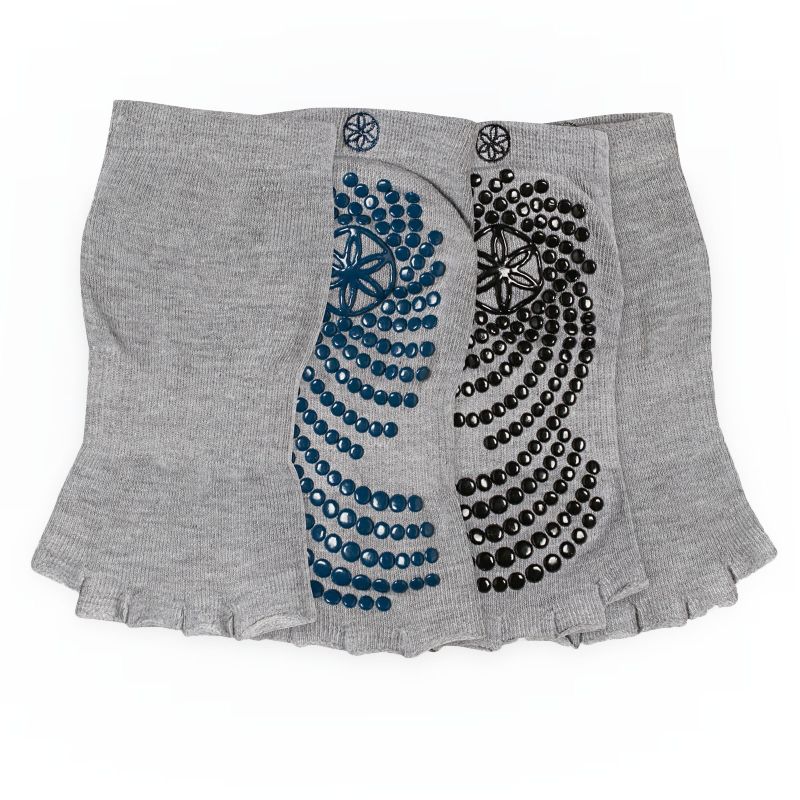 Gaiam Non-Slip Toeless Yoga Socks szürke training equipment 63708