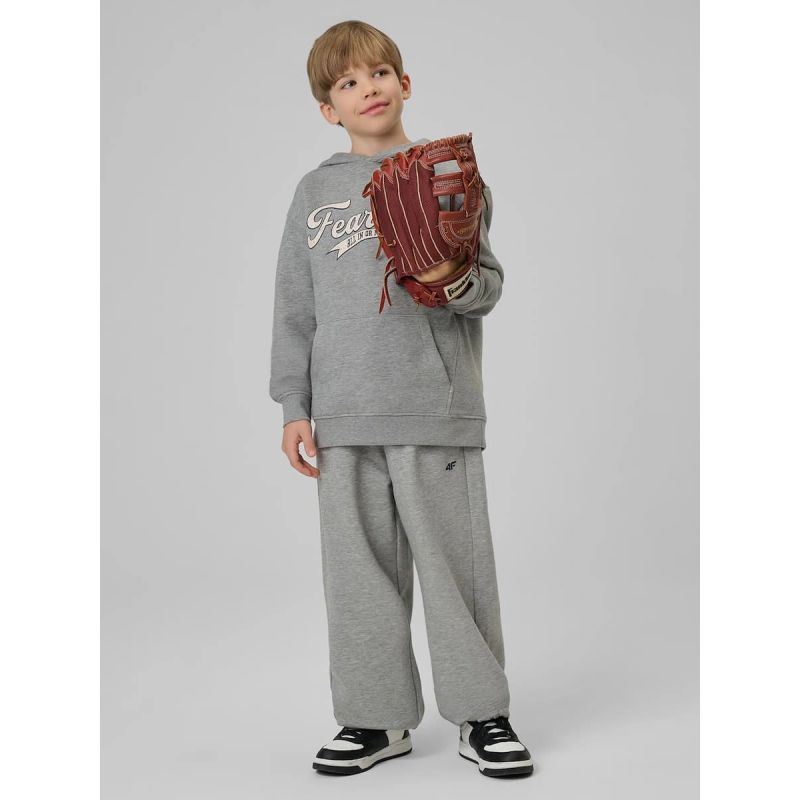 Boy's loose hooded sweatshirt 4F 4FJRSS26TSWSM2636-27M 158/164 sweatshirts