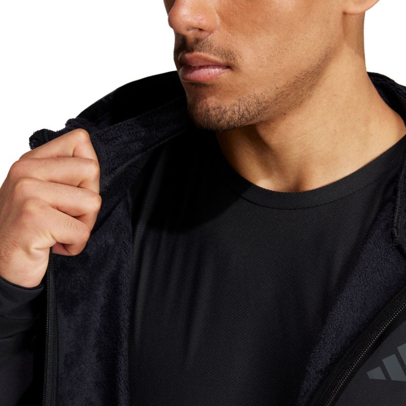 adidas Men's sweatshirt Designed for Training COLD.RDY Full-Zip Hoodie black IN5607 Ruházat