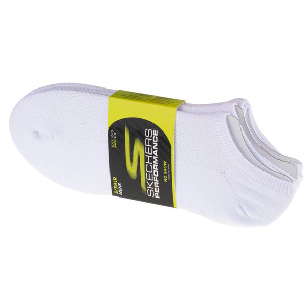 Skechers 3pk No Show Stretch Socks S101715-WHT White 41-46 General