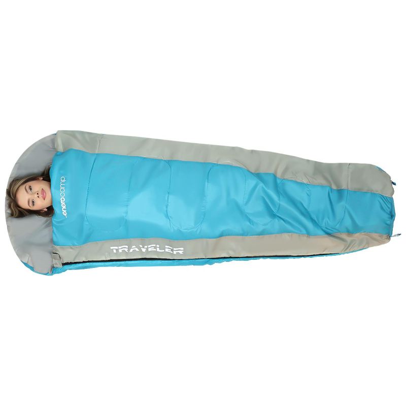 Enero Traveler Sleeping Bag /50cm Blue Grey Camp szürke tourist equipment, sleeping bags
