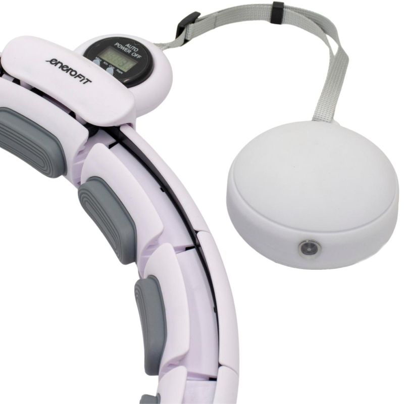 Enero Hula Hop With Massager, Weight And Counter, White And Grey Fit szürke training equipment