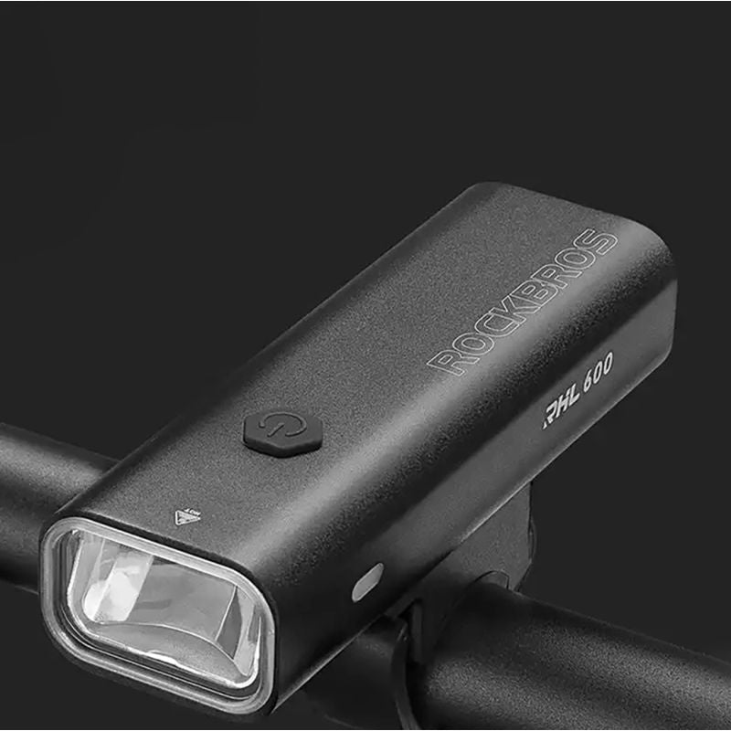 Rockbros front bicycle light 600lm IPX6 - black fekete tourist equipment