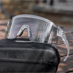 Rockbros Photochromic Cycling Glasses with UV Protection and Corrective Insert - White fehér glasses, training equipment