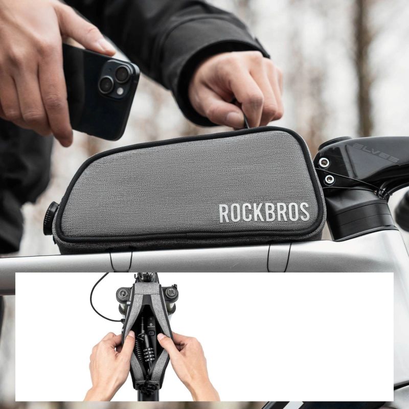 Rockbros TL004 ROAD TO SKY 0.7L Waterproof Frame Bike - Gray szary táska 30120045001-211542