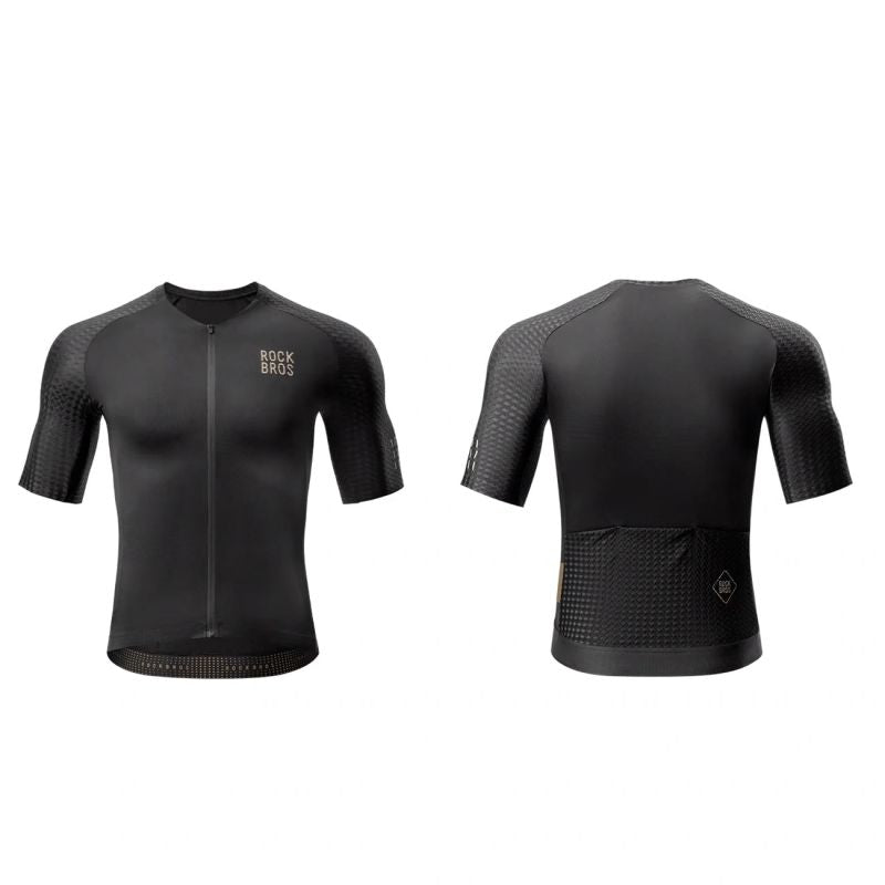 Rockbros Diamond Short Sleeve Cycling Jersey Size XXS - Black czarny \ xxs póló