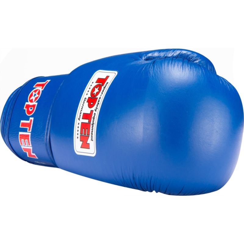 TOP TEN RTT-COMPETITION Leather Boxing Gloves 10oz (WORLD BOXING APPROVED) czerwony+10 oz kesztyű