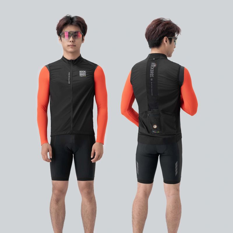 Rockbros ROAD TO SKY men's lightweight breathable cycling vest M - black m \ czarny vests