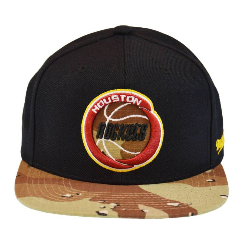 Mitchell & Ness NBA HWC Houston Rockets Choco Camo Cap - HHSS1101-HROYYPPPBLCK uniwersalny baseball sapka