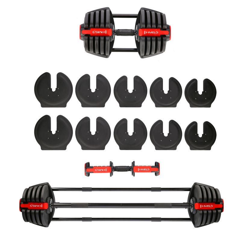 HMS SGR40 PRO SET 2in1 adjustable dumbbell set 43.5 kg csuklópánt 17-57-072