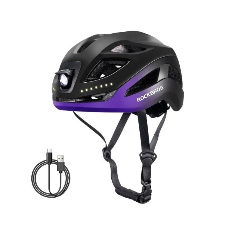 Rockbros bike helmet with USB light helmets, tourist equipment