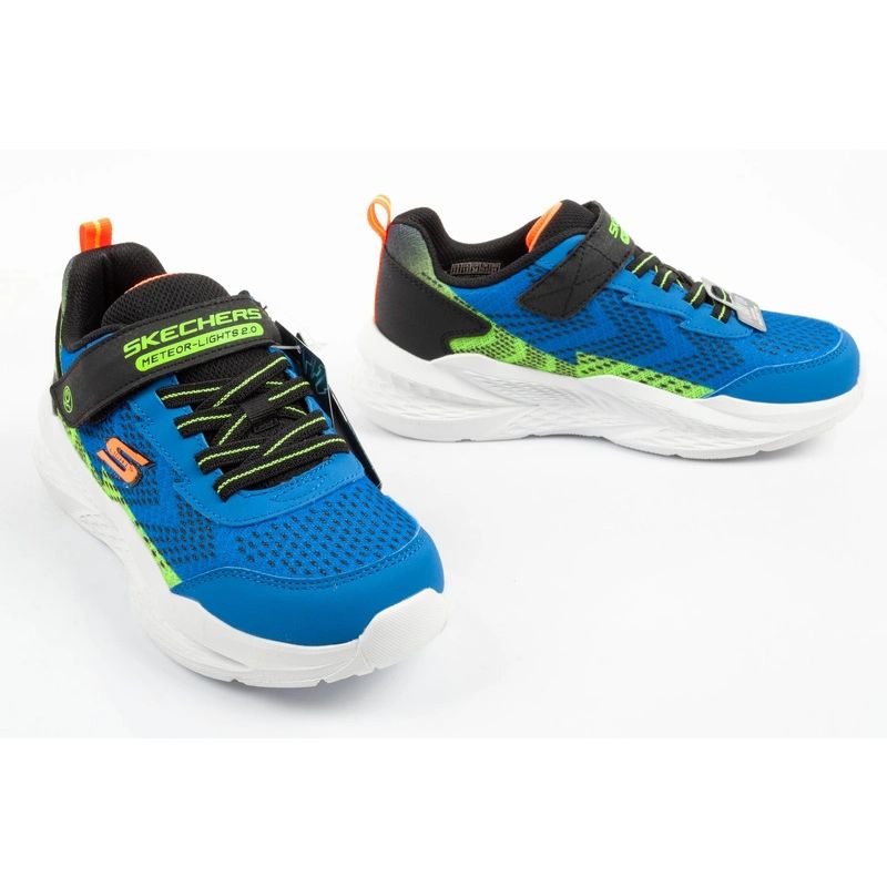 Skechers Meteor-Lights LED Children's Sports for Boys with Velcro utcai cipő 401490LC/BLBK