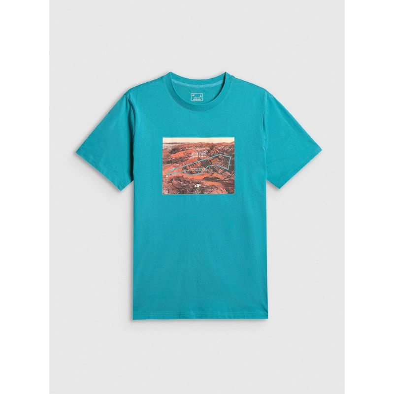 4F Men's regular printed T-shirt férfi póló 4FRSS26TTSHM4238-35S