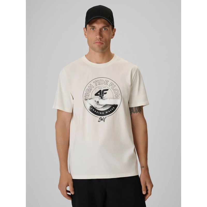 4F Men's regular printed T-shirt póló 4FRSS26TTSHM4298-11S