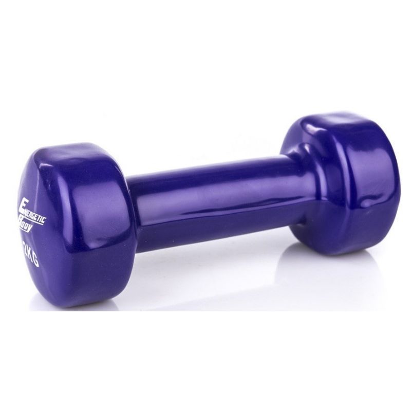 Inny Energetic Body Vinyl Dumbbell 2kg Edzőfelszerelés lila
