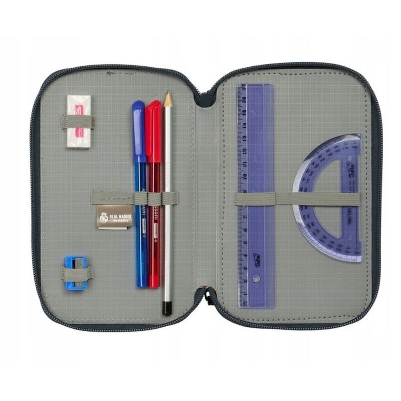 Sportmania Real Madrid pencil case with equipment triple filled pencil case 37 pcs 412557857 Kiegészítő