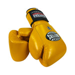 MASTERS FIGHT EQUIPMENT RBT-MEX Leather Boxing Gloves 12 oz Yellow sárga kesztyű 012204-12