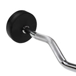 HMS Rubber-coated fixed barbell/bar, curved, 25 kg GSL25 póló 17-58-028