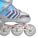 NH18192 4in1 GREY-BLUE SIZE M(34-38) ROLLER SKATES WITH HOCKEY SLEEVE NILS EXTREME kék póló