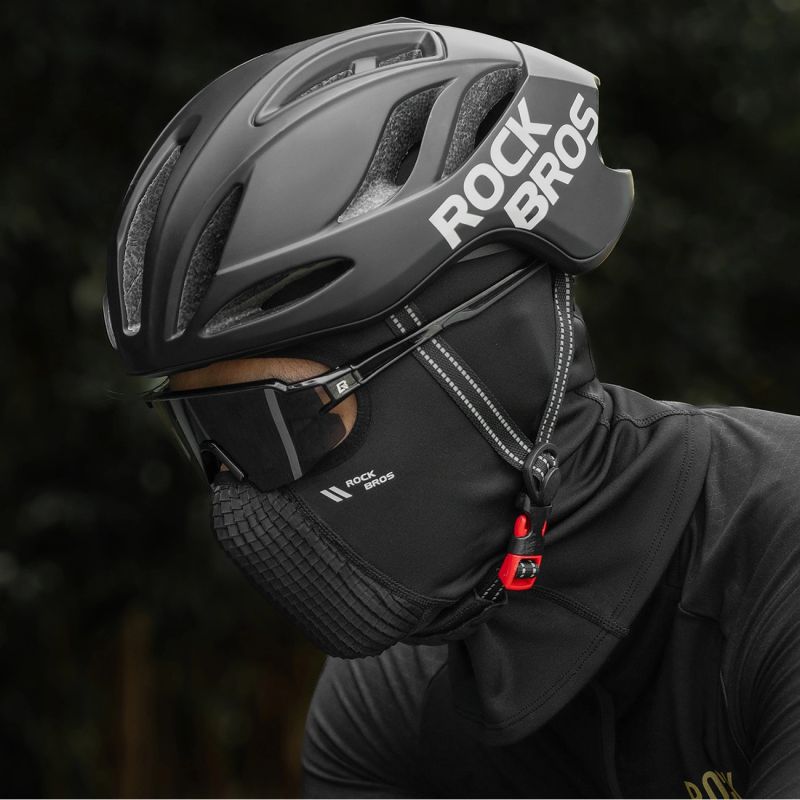 Rockbros Fleece Bicycle Balaclava - Black czarny balaclavas