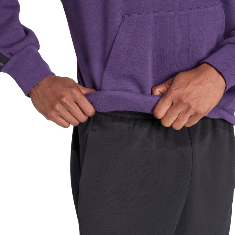 adidas Men's Essentials 3-Stripes Fleece Sweatshirt Purple JX0740 Kiegészítő