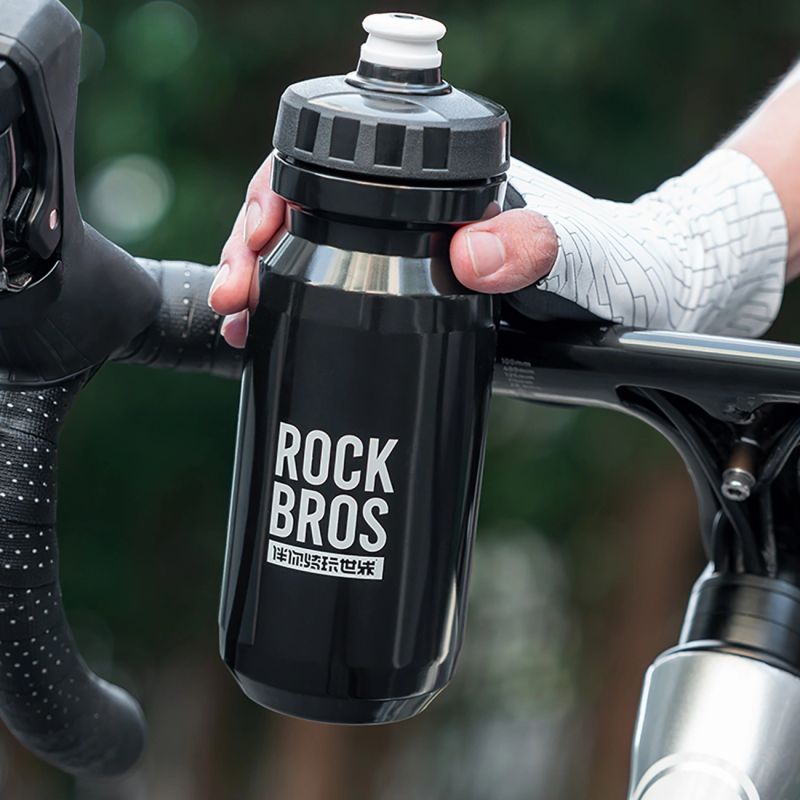 Rockbros 600 ml Bike Bottle - Black czarny water bottles, training equipment