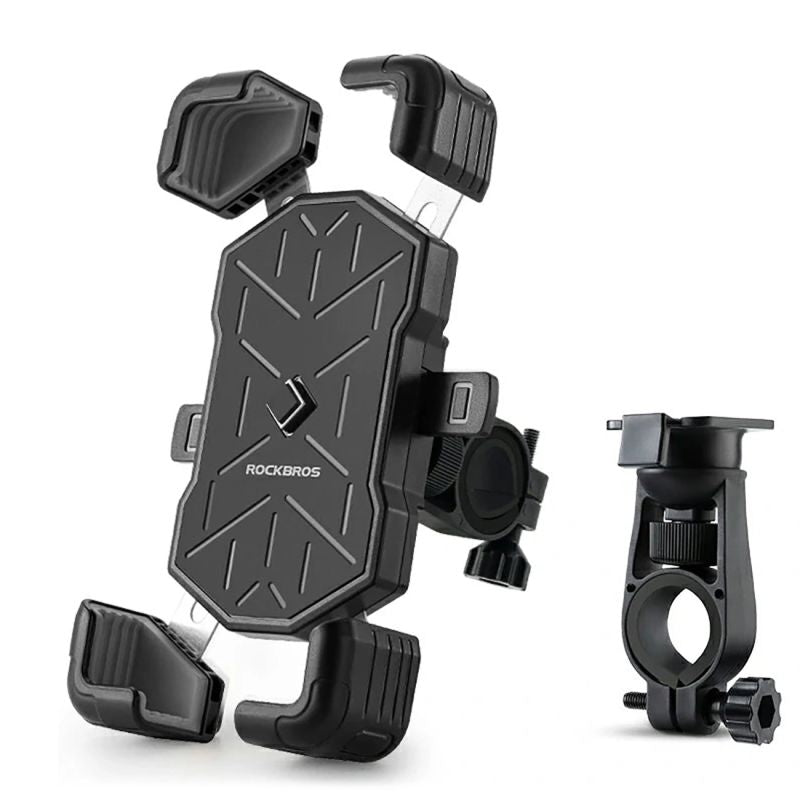 Rockbros HW-117 Handlebar Clamp Phone Holder - Black and Gray czarny || szary phones and accessories