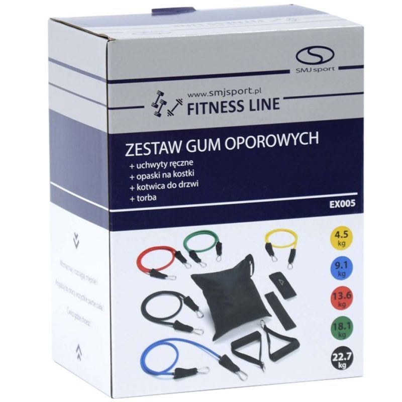 Smj Set of resistance bands EX005 5 pcs Edzőfelszerelés