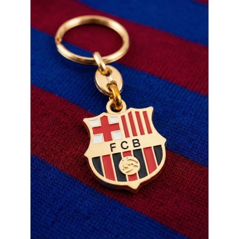 FC Barcelona original coat of arms keychain licensed złoty póló B6006