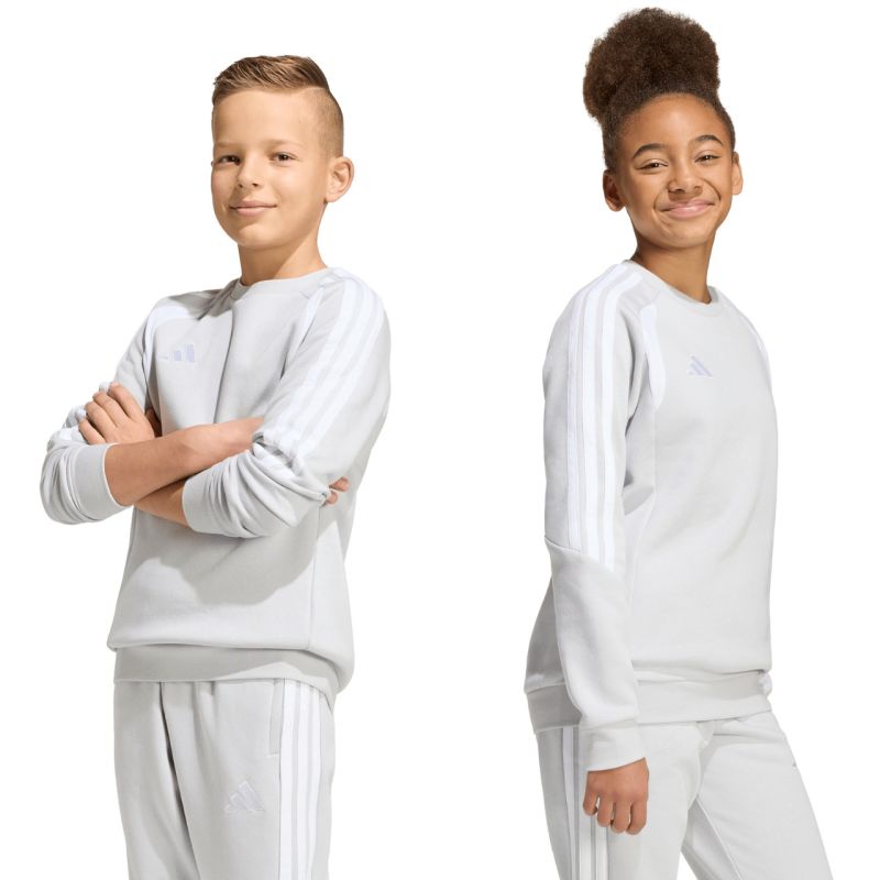 adidas Tiro 26 League Sweat Crew gray kids' sweatshirt KF5823 104cm pulóver