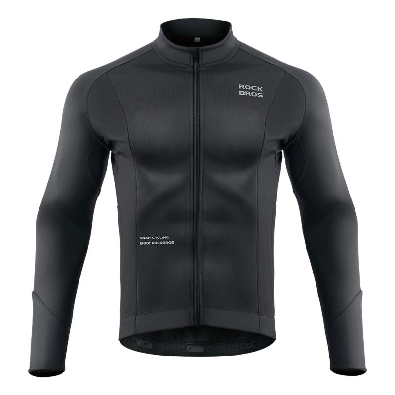 Rockbros Fall/Winter Long Sleeve Cycling - Black fekete dzseki