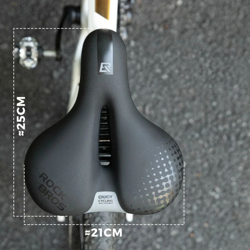 Rockbros 6876 comfortable ergonomic bicycle saddle - black