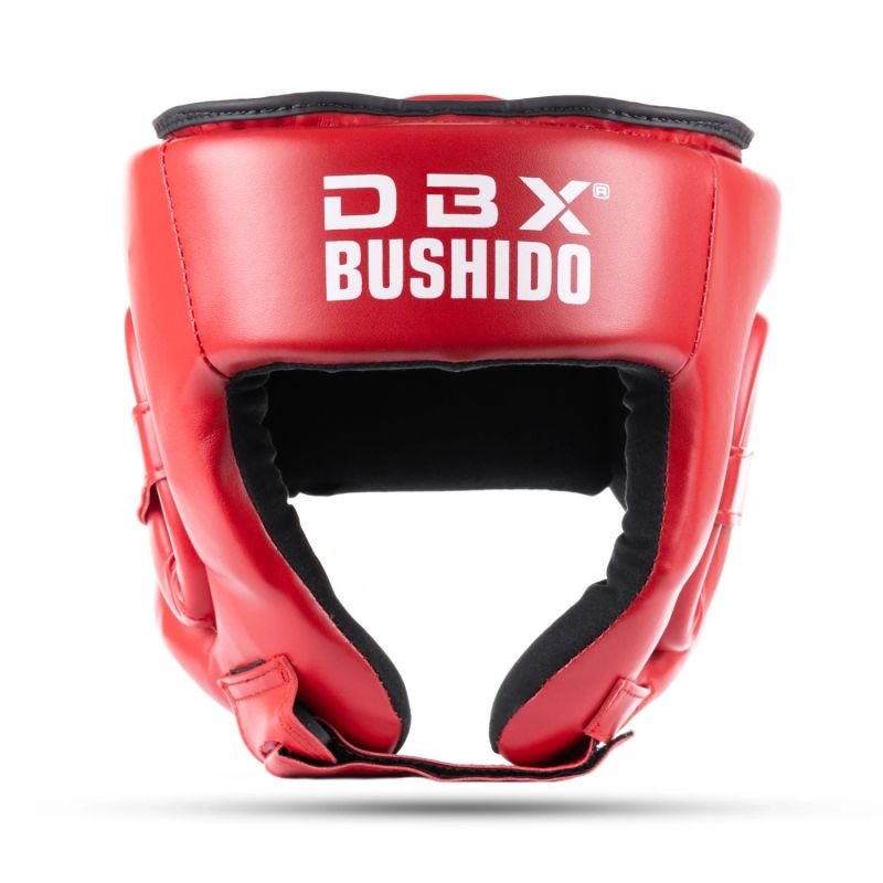DBX Bushido RED Tournament Boxing Helmet czerwony helmets, martial arts equipment