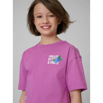 Loose T-shirt with a girl's print 4F 4FJRSS26TTSHF3827-51S 158/164 póló