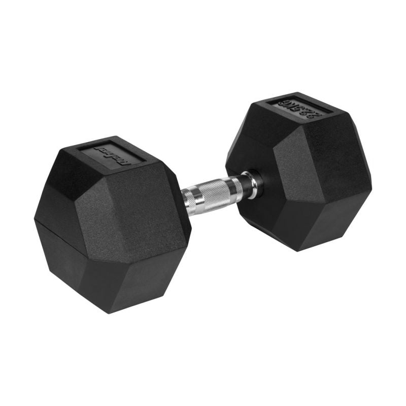 Rebel ACTIVE 22.5 kg Rubber-Coated HEX Cast Iron Dumbbell edzőfelszerelés RBA-2325-22.5