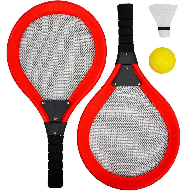Enero Set Of 2 Rackets, Shuttle, Ball For Tennis And Badminton Toys balls, sets