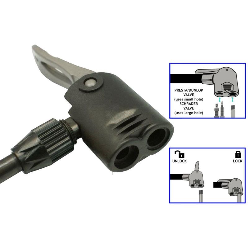 XQMAX Workshop/Bicycle Pump (12bar) With Pressure Gauge Pro pumpa GSP-101761