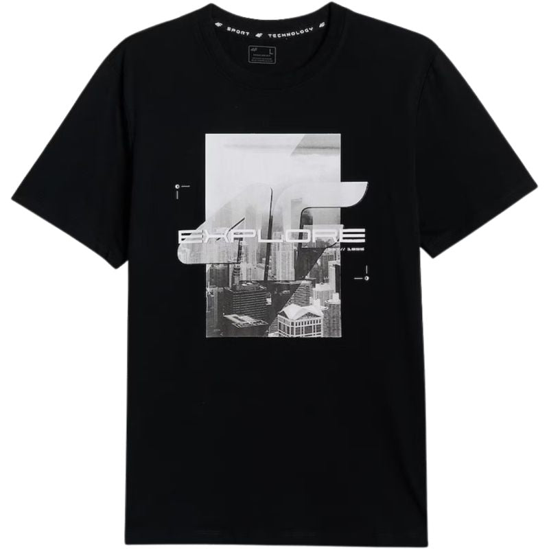 4F Men's T-shirt M2660 deep 20S fekete póló