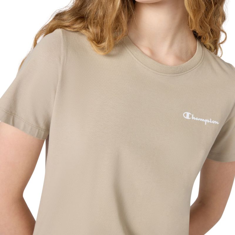 Champion Women's Sleeve T-shirt Beige 118408 MS041 bézs short