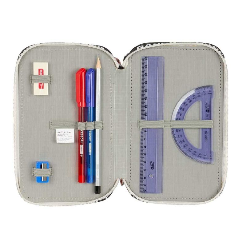 FC Barcelona triple filled pencil case 37 PCS czarny ceruzatartó