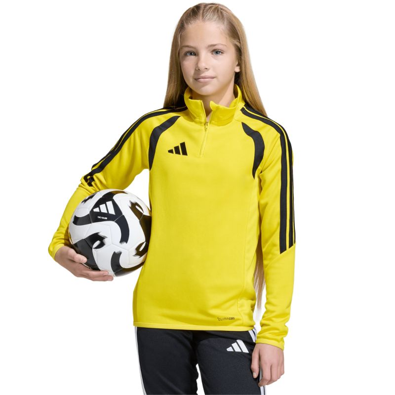 adidas Tiro 26 League Training Top Yellow and Black Kids Sweatshirt JY7158 104cm pulóver