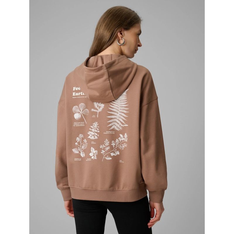 4F Women's loose sweatshirt with hood pulóver