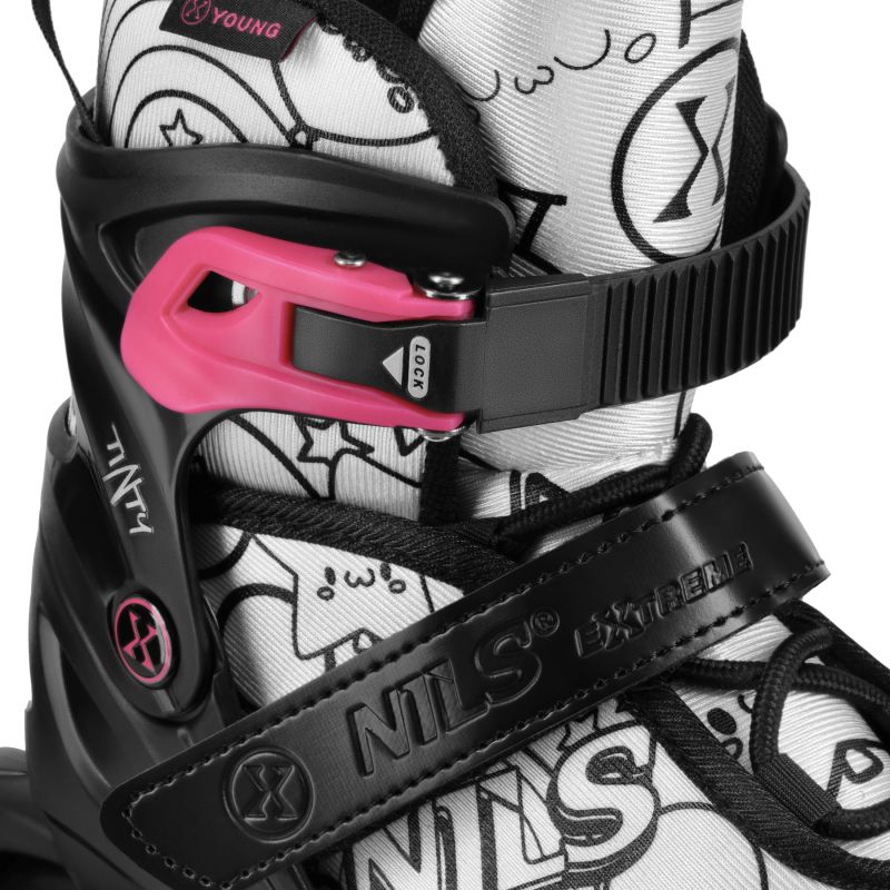 NH10907 4in1 ROLLER SKATES WITH EXTENDED HOCKEY BLADES TINTS PINK SIZE S(31-34) NILS EXTREME rózsaszín utcai cipő