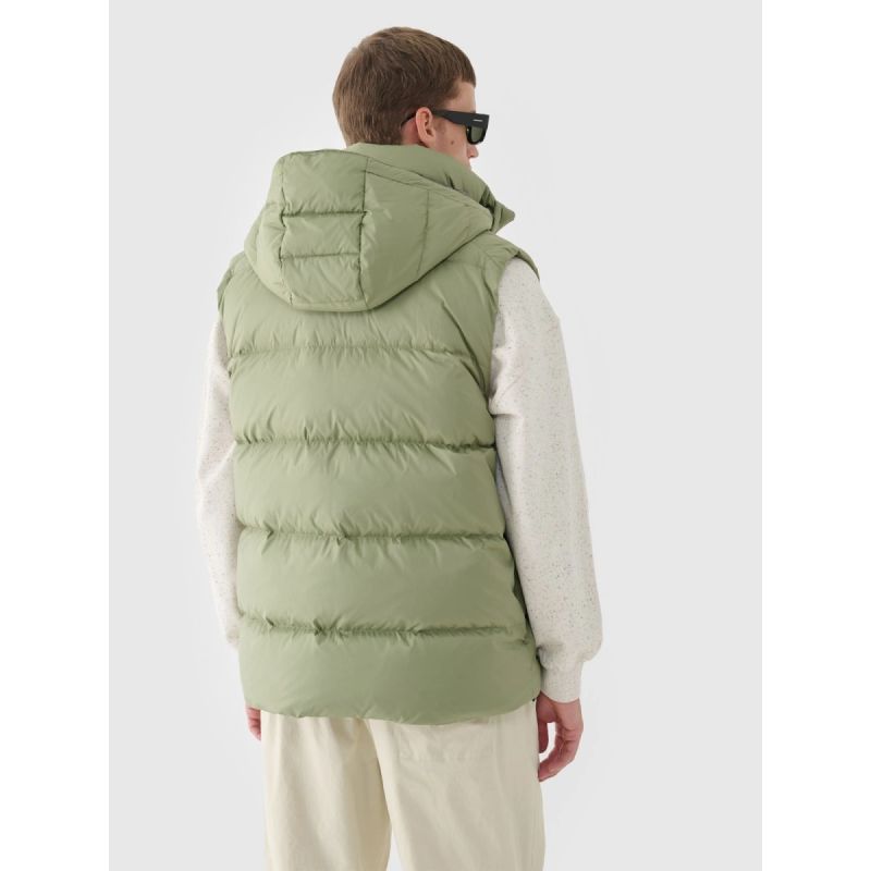Men's down vest with natural filling 4F 4FWAW24TVJAM148-43S mellény