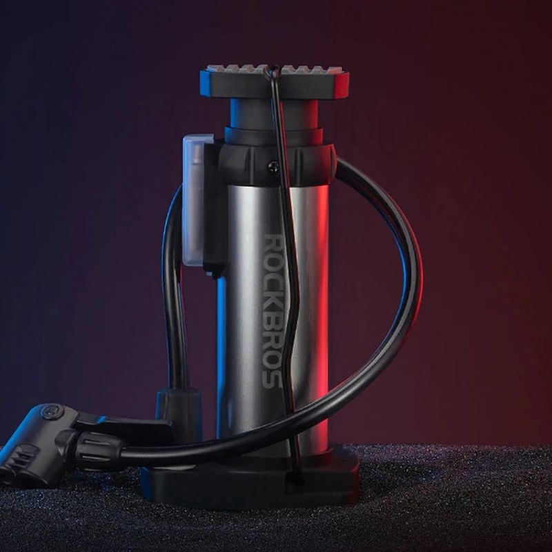 Rockbros 4522L Ultralight Foot Bicycle Pump - Black fekete pumps